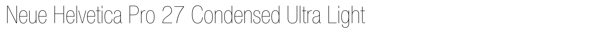 Neue Helvetica Pro 27 Condensed Ultra Light image
